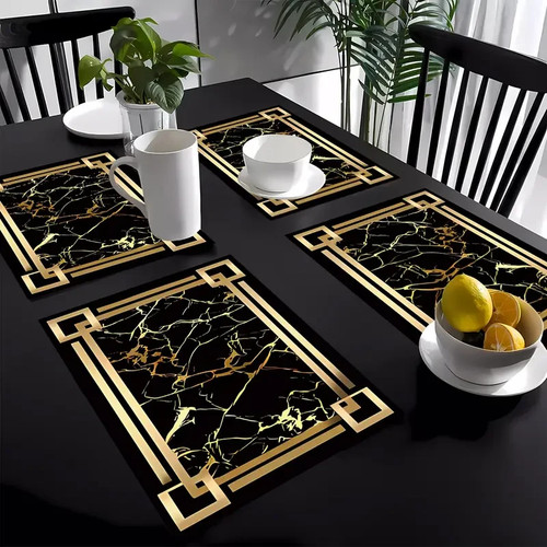 4pcs polyester tableware mats - 4pcs,