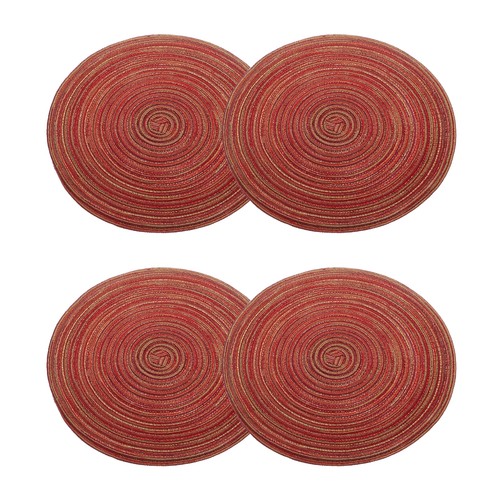Pcs red round braided - red,
