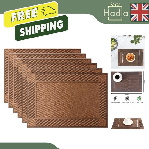Classic dark brown placemats - dark,